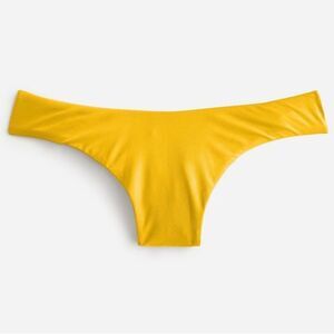 J Crew Curved Waist Cheeky Bikini Bottom Yellow - XXL